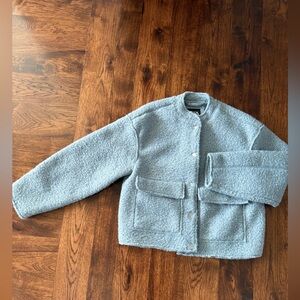 Zara boiled wool bomber jacket